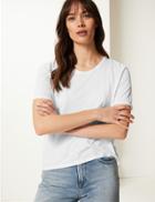 Marks & Spencer Round Neck Relaxed Fit T-shirt White