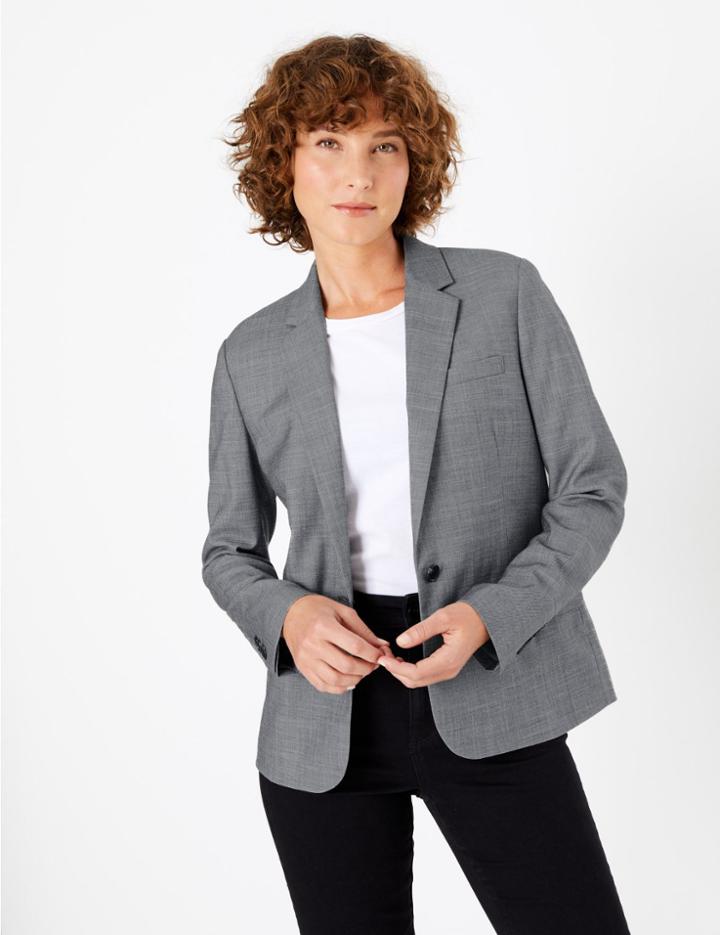 Marks & Spencer Textured Blazer Grey Mix