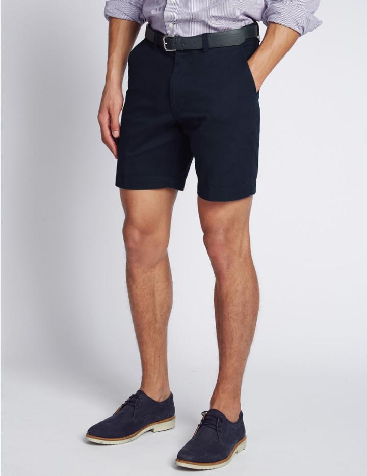 Marks & Spencer Pure Cotton Chino Shorts Light Grey