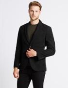 Marks & Spencer Wool Rich Single Breasted Jacket Charcoal