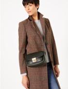 Marks & Spencer Faux Leather Saddle Bag Black C