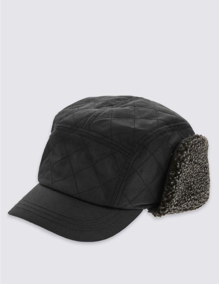 Marks & Spencer Pure Cotton Carpenter Hat With Stormwear&trade; Black
