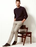 Marks & Spencer Slim Fit Chinos With Stretch Natural