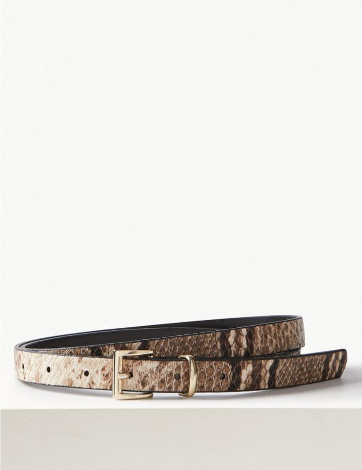 Marks & Spencer Animal Print Hip Belt Natural Mix