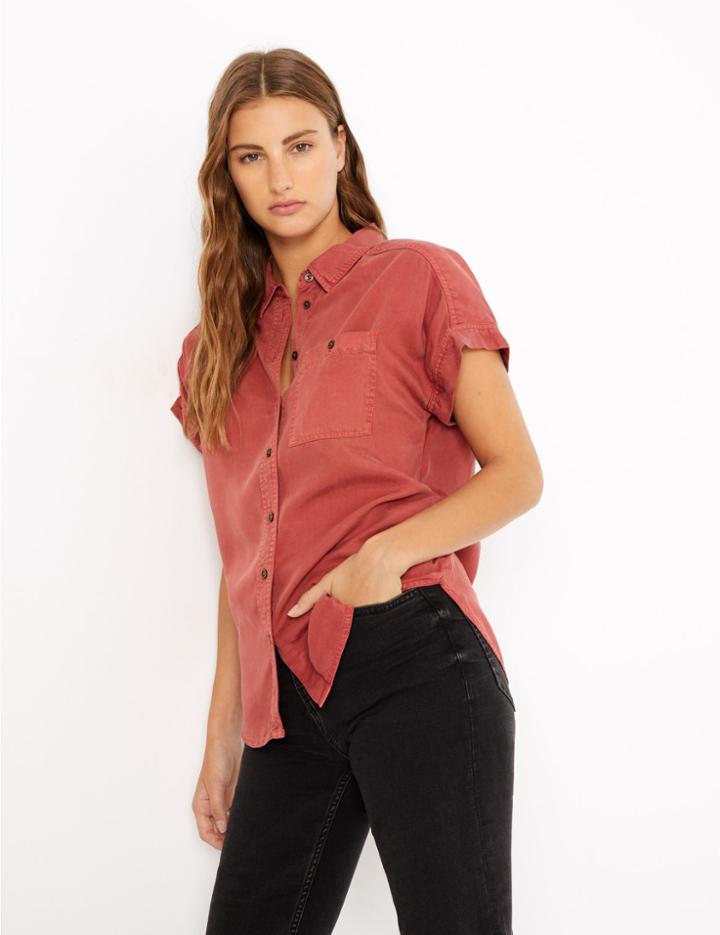 Marks & Spencer Button Detailed Shirt Soft Spice
