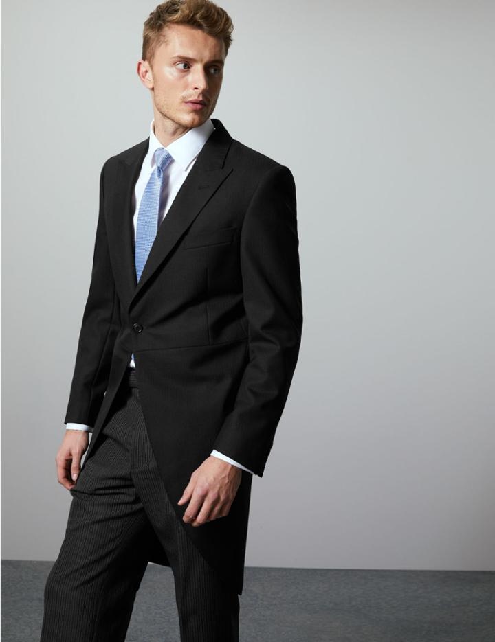 Marks & Spencer Black Regular Fit Wool Blend Jacket