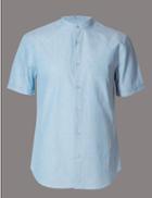 Marks & Spencer Pure Cotton Slim Fit Shirt Chambray