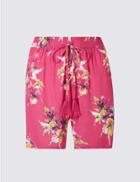 Marks & Spencer Floral Print Shorts Pink Mix
