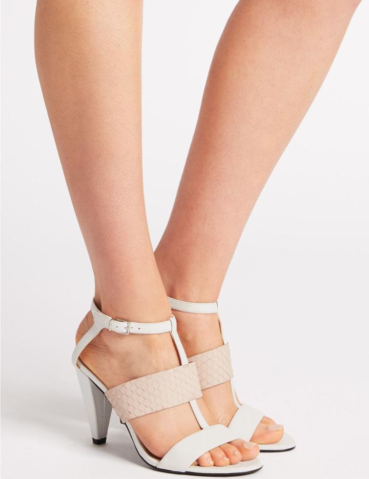 Marks & Spencer Leather Strappy Sandals White
