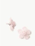 Marks & Spencer Woven Flower Stud Earrings Pink