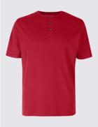 Marks & Spencer Regular Fit Pure Cotton Crew Neck T-shirt Ruby