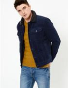 Marks & Spencer Pure Cotton Corduroy Borg Lined Jacket