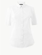 Marks & Spencer Short Sleeve Shirt White