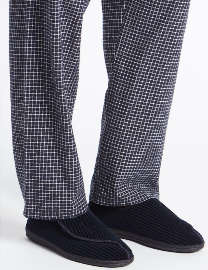 Marks & Spencer Corduroy Riptape Slippers With Freshfeet&trade; Navy