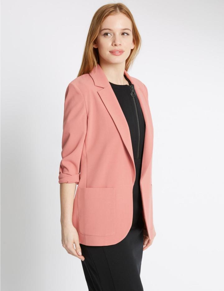 Marks & Spencer Petite Patch Pocket Jacket Burnt Sienna