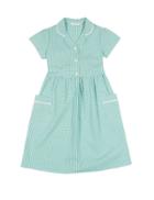 Marks & Spencer Plus Gingham Pure Cotton Dress (2-14 Years) Green