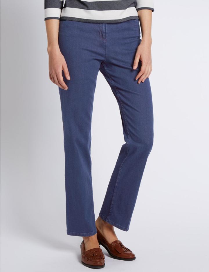 Marks & Spencer Straight Leg Jeans Medium Blue