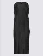 Marks & Spencer Plisse Sleeveless Shift Dress Black