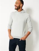 Marks & Spencer Pure Cotton Knitted Hoody Grey Mix
