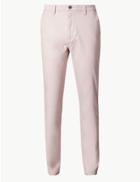Marks & Spencer Slim Fit Cotton Rich Chinos Medium Pink