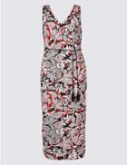 Marks & Spencer Curve Paisley Print Slip Maxi Dress Black Mix