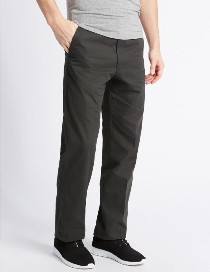 Marks & Spencer Regular Fit Super Lightweight Chinos Charcoal