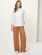 Marks & Spencer Button Detailed Patch Pocket Shirt Cream