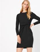 Marks & Spencer Ribbed Jersey Bodycon Mini Dress Black