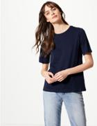Marks & Spencer 2 Pack Pure Cotton Straight Fit T-shirts Navy/white