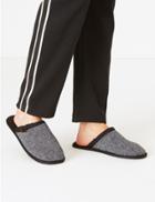 Marks & Spencer Warm Lined Mule Slippers Grey Mix