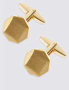 Marks & Spencer Octagon Brushed Cufflinks Yellow