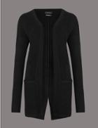 Marks & Spencer Pure Cashmere Split Back Cardigan Black