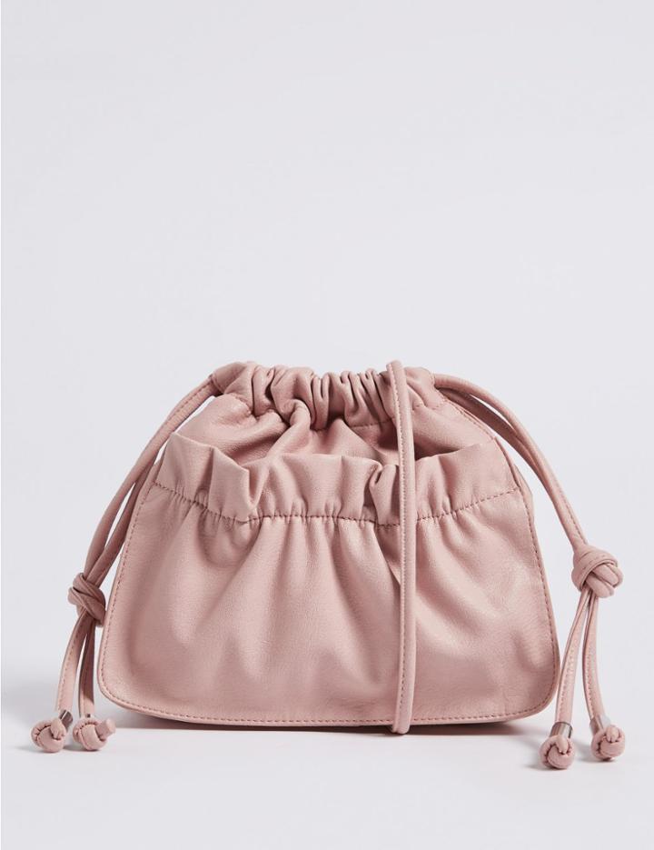 Marks & Spencer Slouchy Duffle Cross Body Bag Pale Pink