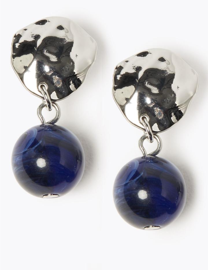 Marks & Spencer Disc Ball Drop Earrings Blue Mix