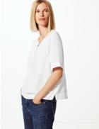 Marks & Spencer Pure Linen Button Detailed Blouse White