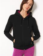 Marks & Spencer Breathable Long Sleeve Hooded Top Black