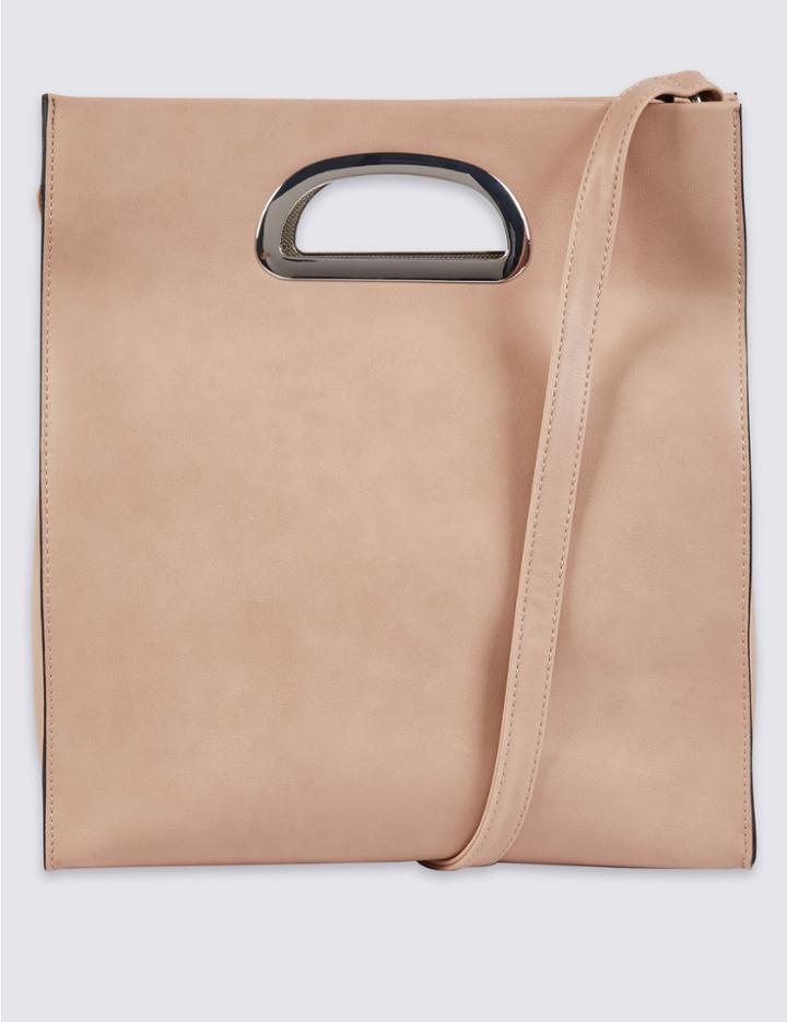 Marks & Spencer Faux Leather Ring Tote Bag Nude