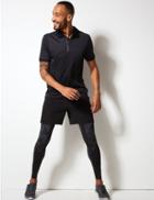 Marks & Spencer Active Polo Shirt Black Mix