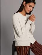 Marks & Spencer Pure Cashmere Button Through Cardigan Oatmeal