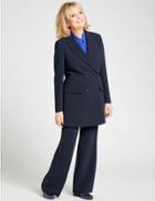Marks & Spencer Button Detail Trousers Navy