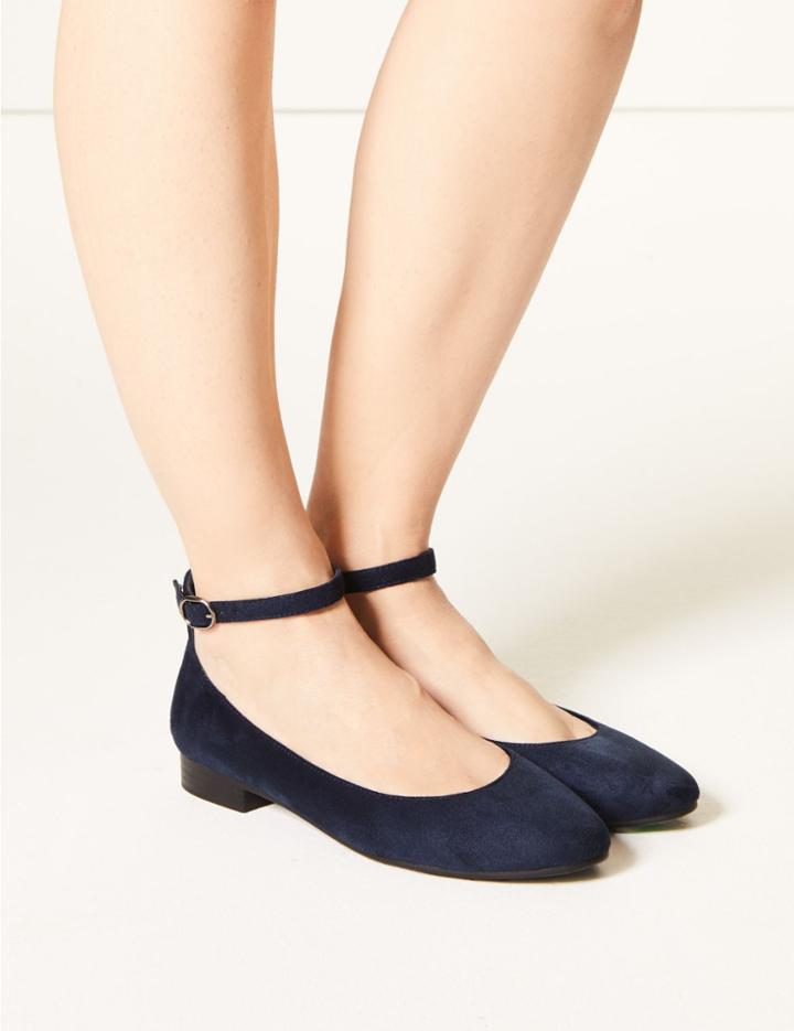 Marks & Spencer Ankle Strap Pumps Navy