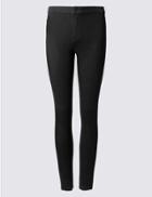 Marks & Spencer Plus Cotton Rich High Waisted Jeggings Black