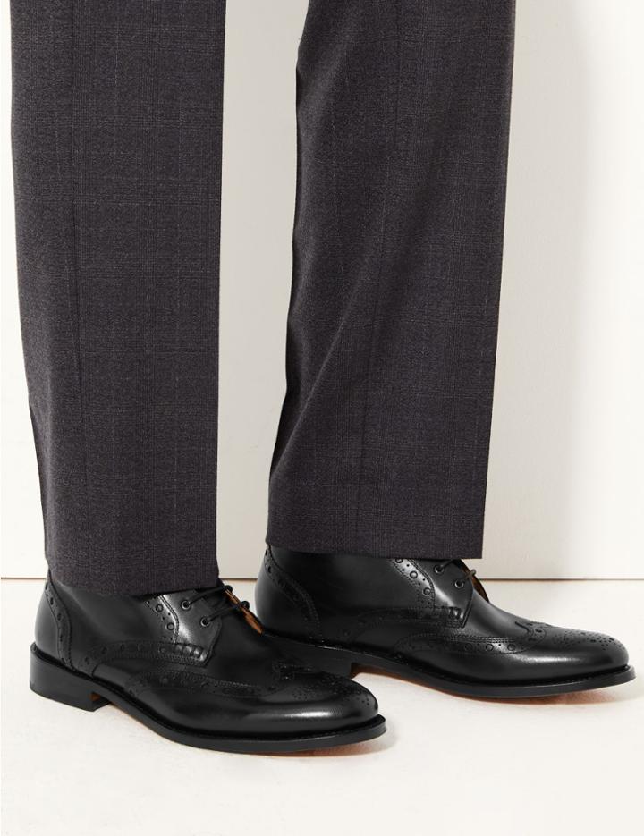 Marks & Spencer Leather Lace-up Brogue Shoes