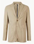 Marks & Spencer Pure Cotton Tailored Fit Jacket Neutral