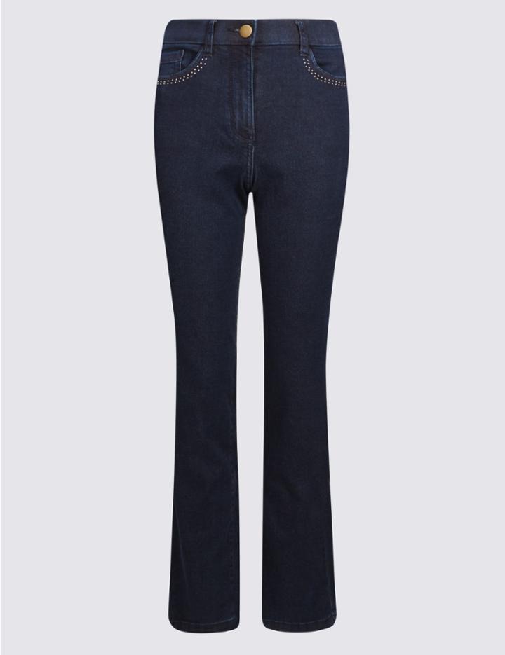 Marks & Spencer Bling Standard Rise Straight Leg Jeans Indigo