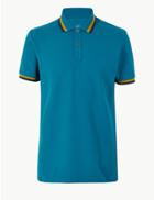 Marks & Spencer Pure Cotton Polo Shirt Teal