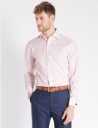 Marks & Spencer 2in Longer Pure Cotton Regular Fit Shirt Pink Mix