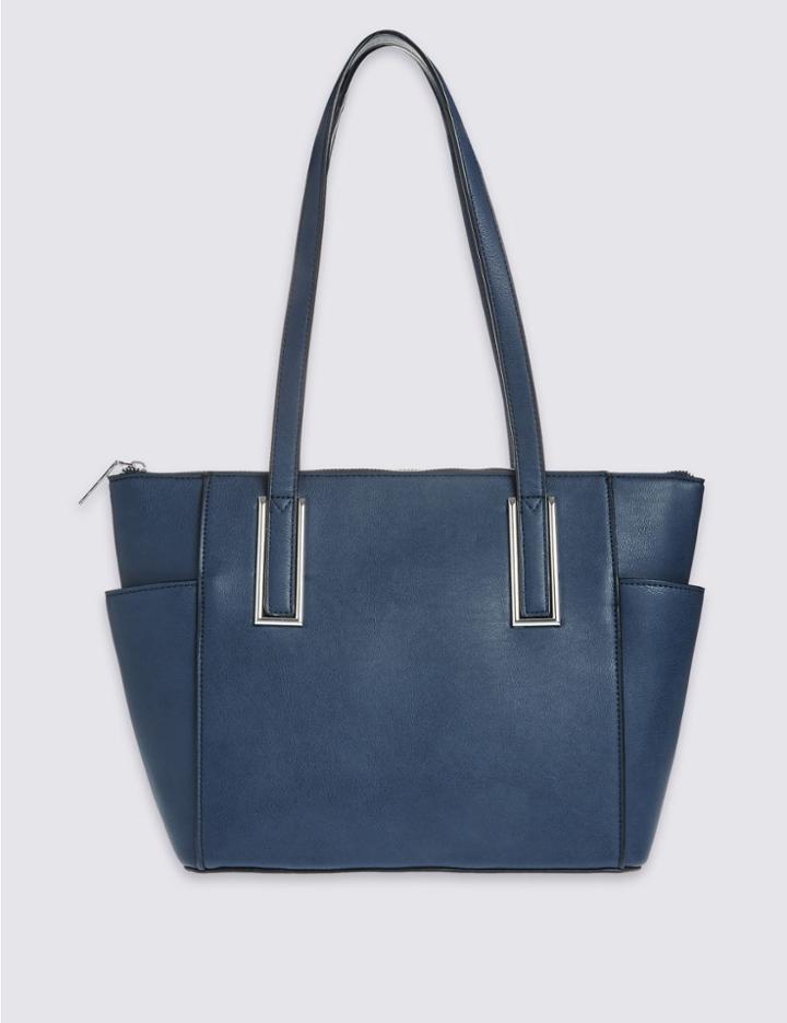 Marks & Spencer Metal Tab Shopper Bag Navy