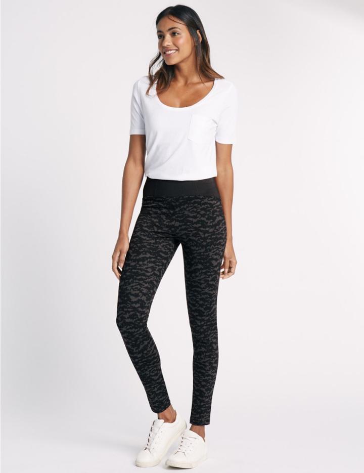 Marks & Spencer Printed Sculpt And Lift Leggings Grey Mix