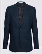 Marks & Spencer Linen Blend Regular Fit Jacket Navy
